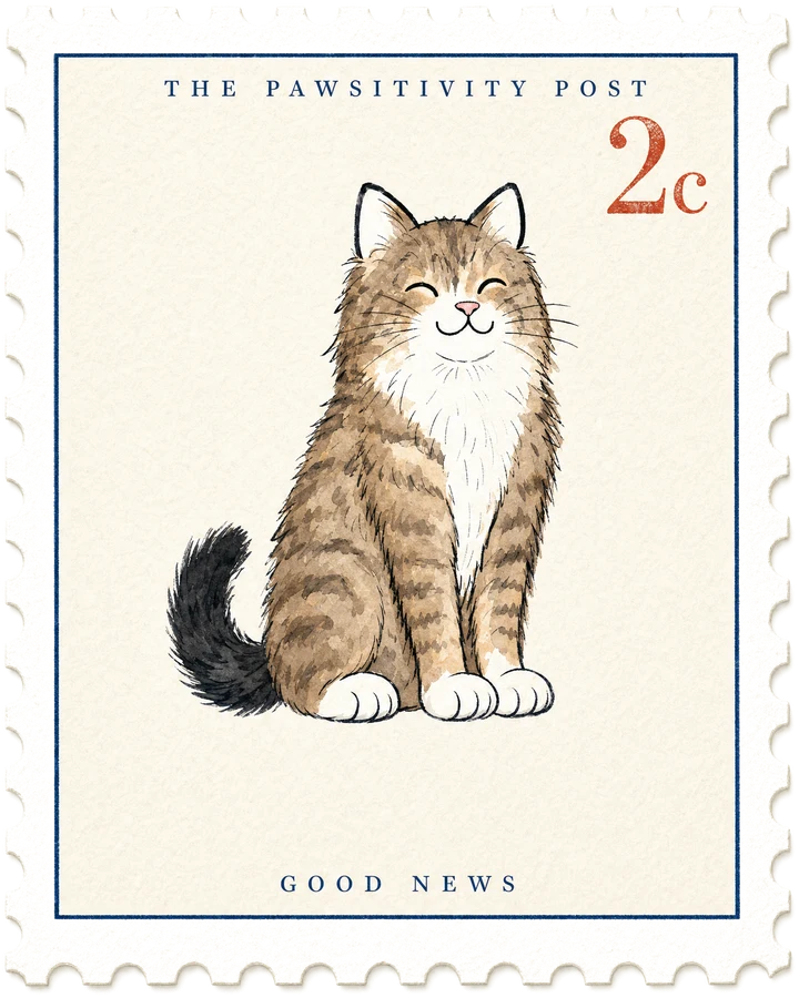 Kingsley two-cent Good News postage stamp with deckled edges